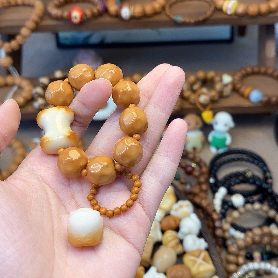 猴头核桃手串衮直播间款加提溜菩提醒狮