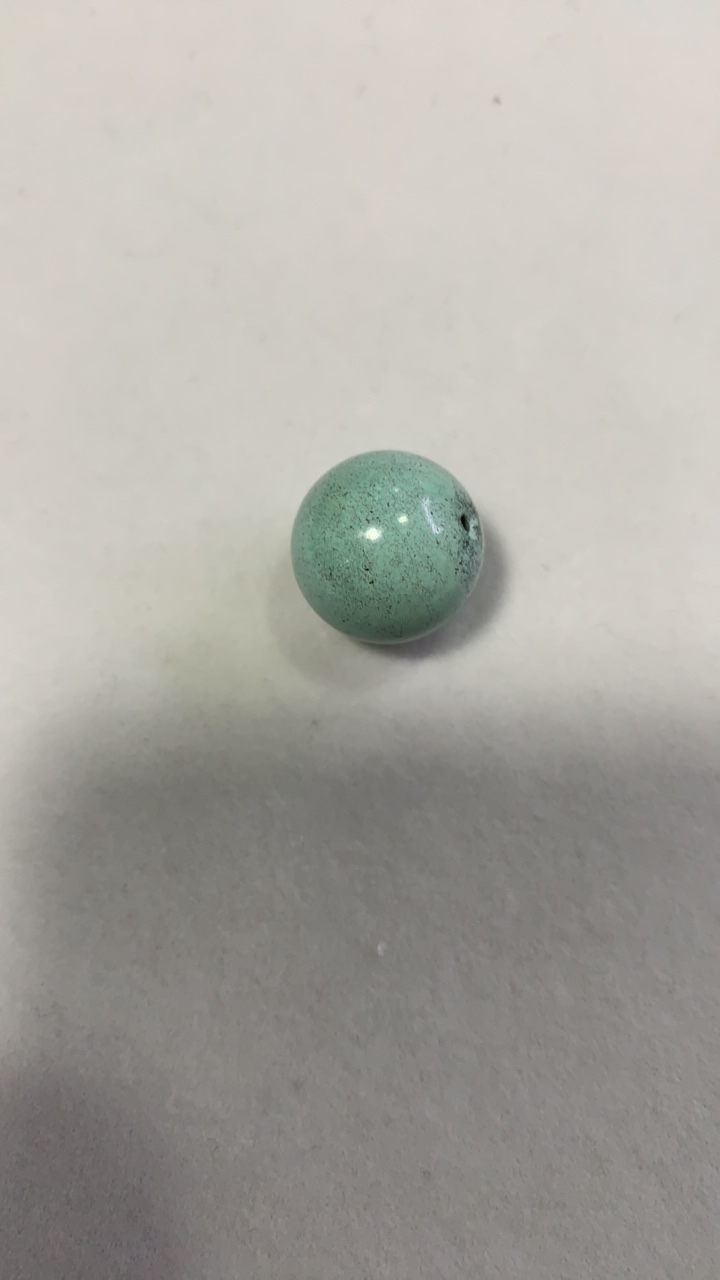 天然原矿绿松石单珠