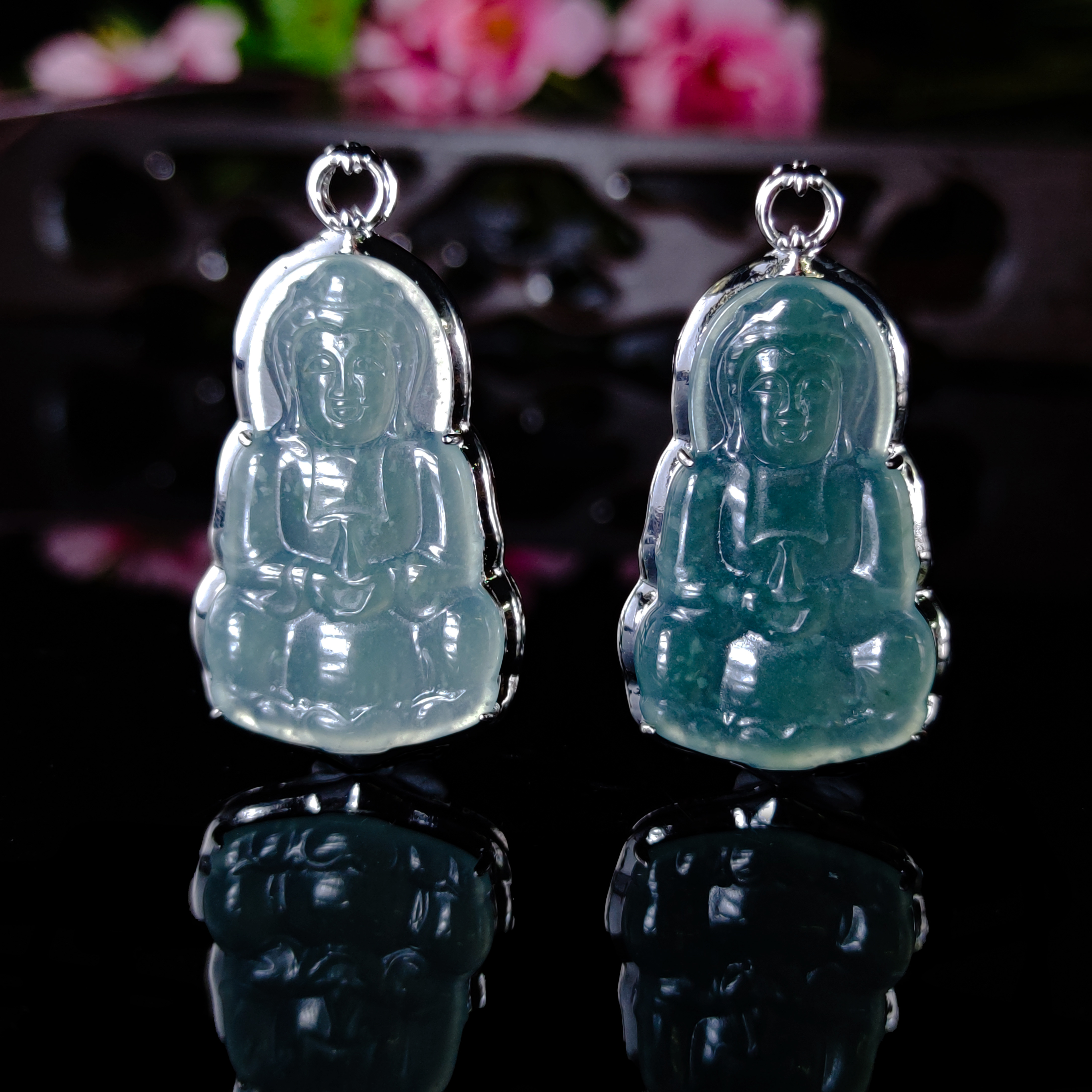 AT5462-A货翡翠观音-配麻花链卡扣绳-多样性发其一