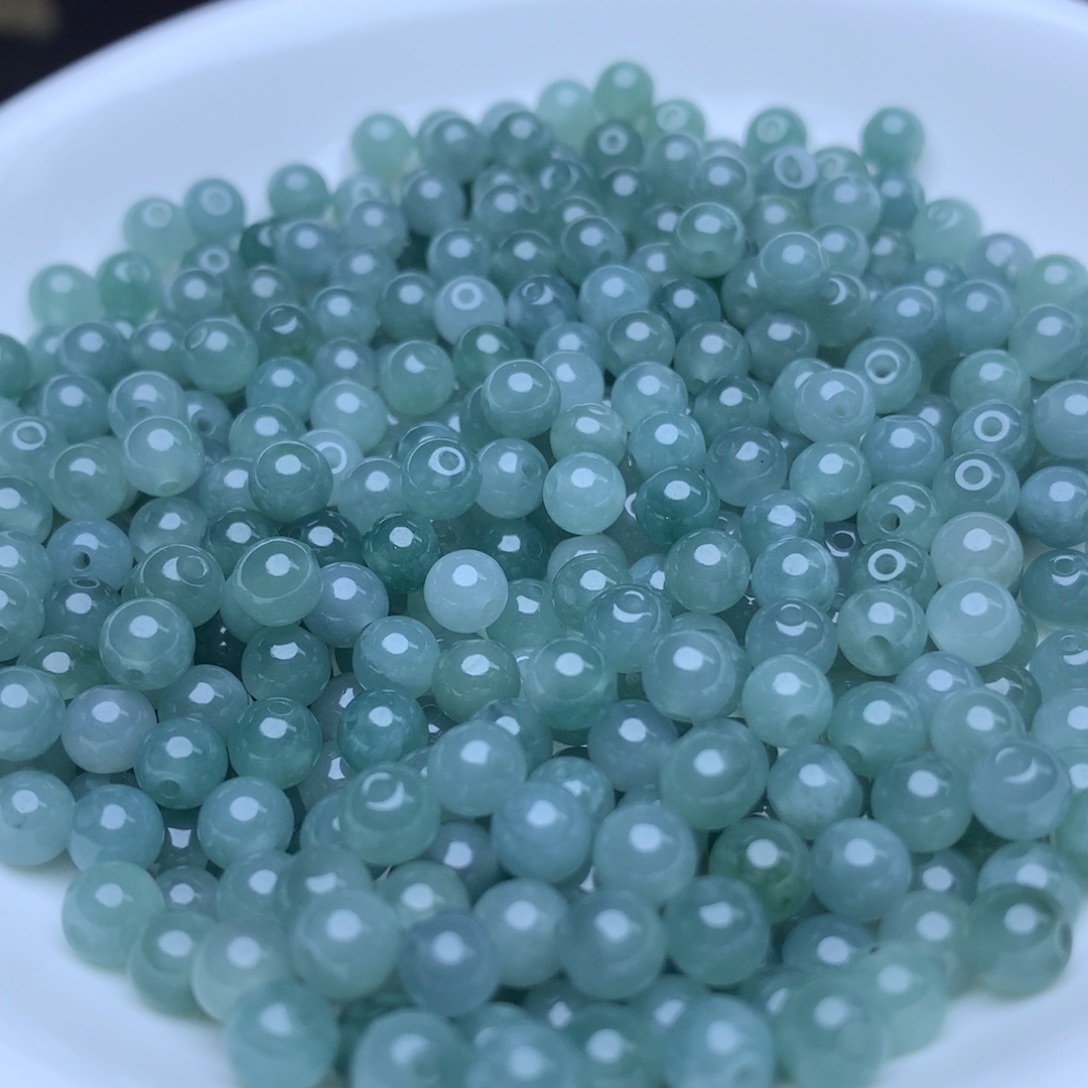 【闪购商品】翡翠手链未镶嵌卡4.7冰透蓝水50个