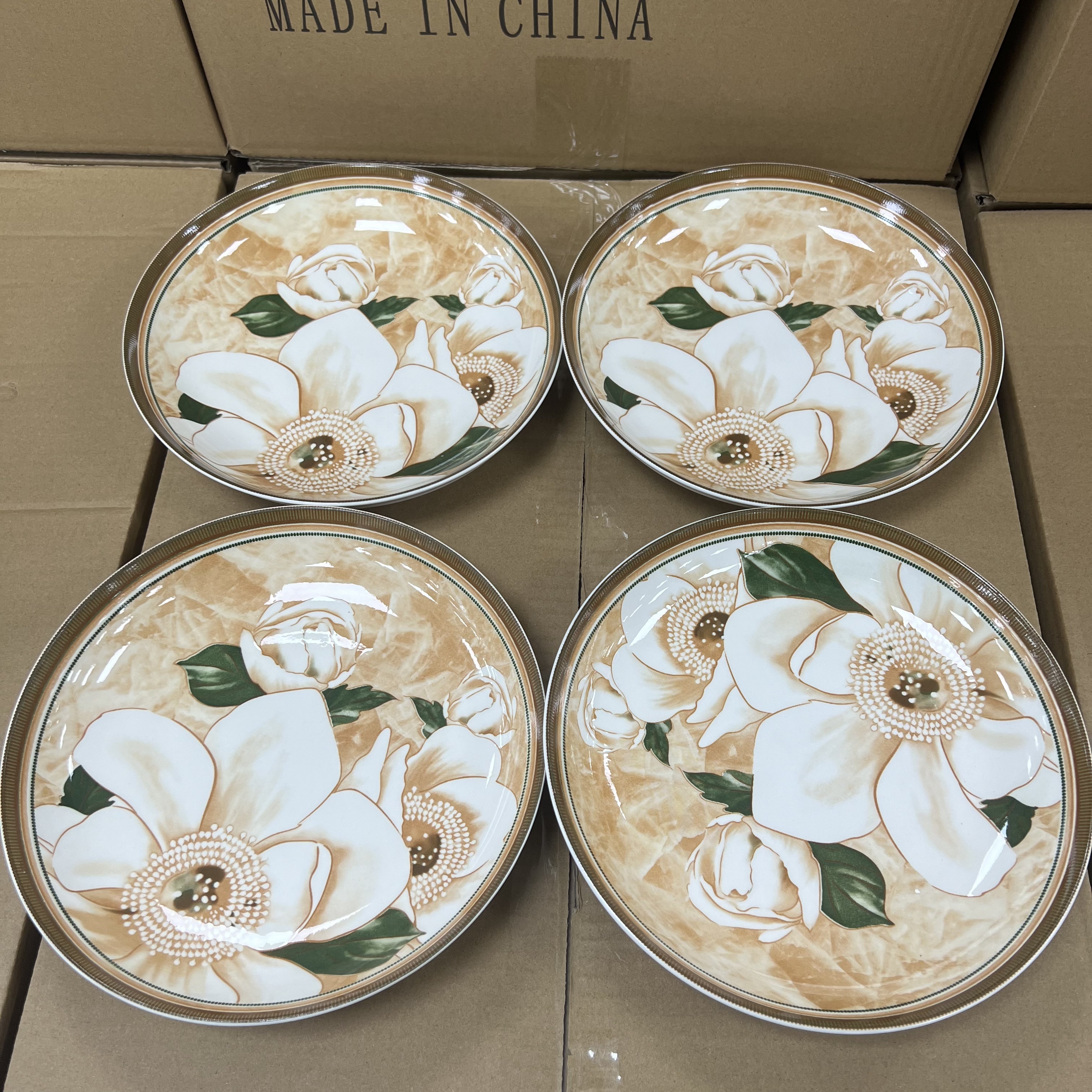 8英寸面盘碟子盘子陶瓷【颜色随机】