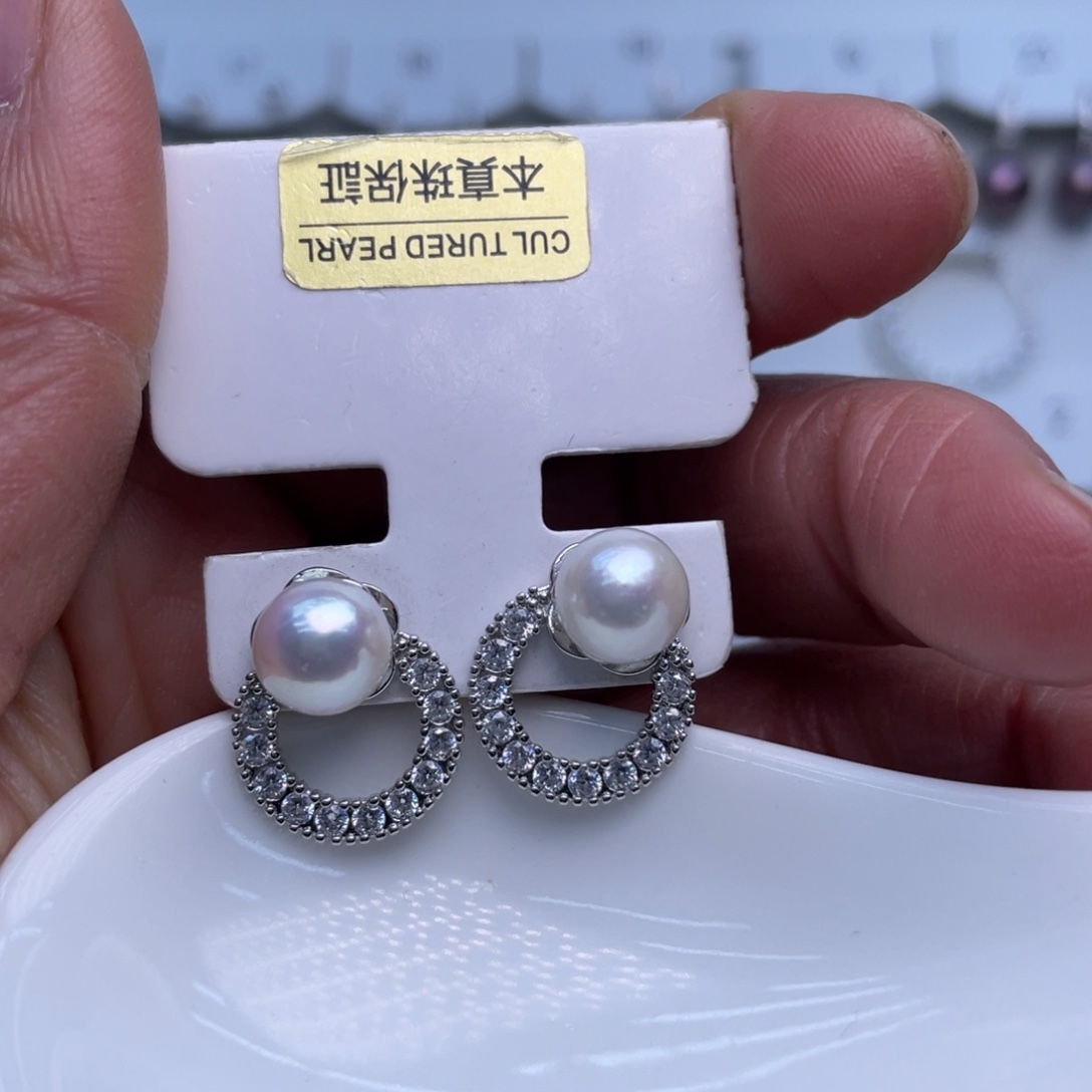 未镶嵌淡水珍珠耳饰