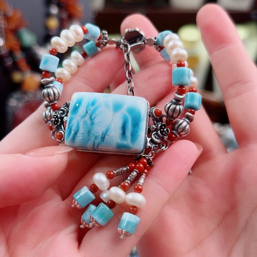 针钠钙石未镶嵌手链手链