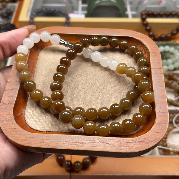 和田玉珠串8mm未镶嵌