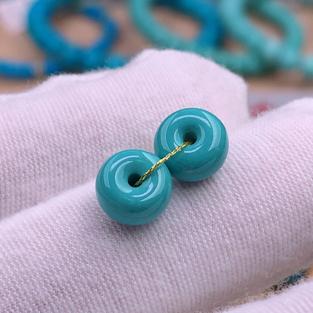 未镶嵌绿松石珠宝奇石8.2✖️4.9mm