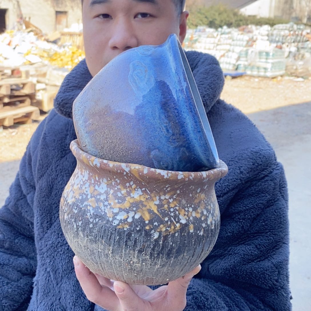 红陶杨杨花盆0209-1015