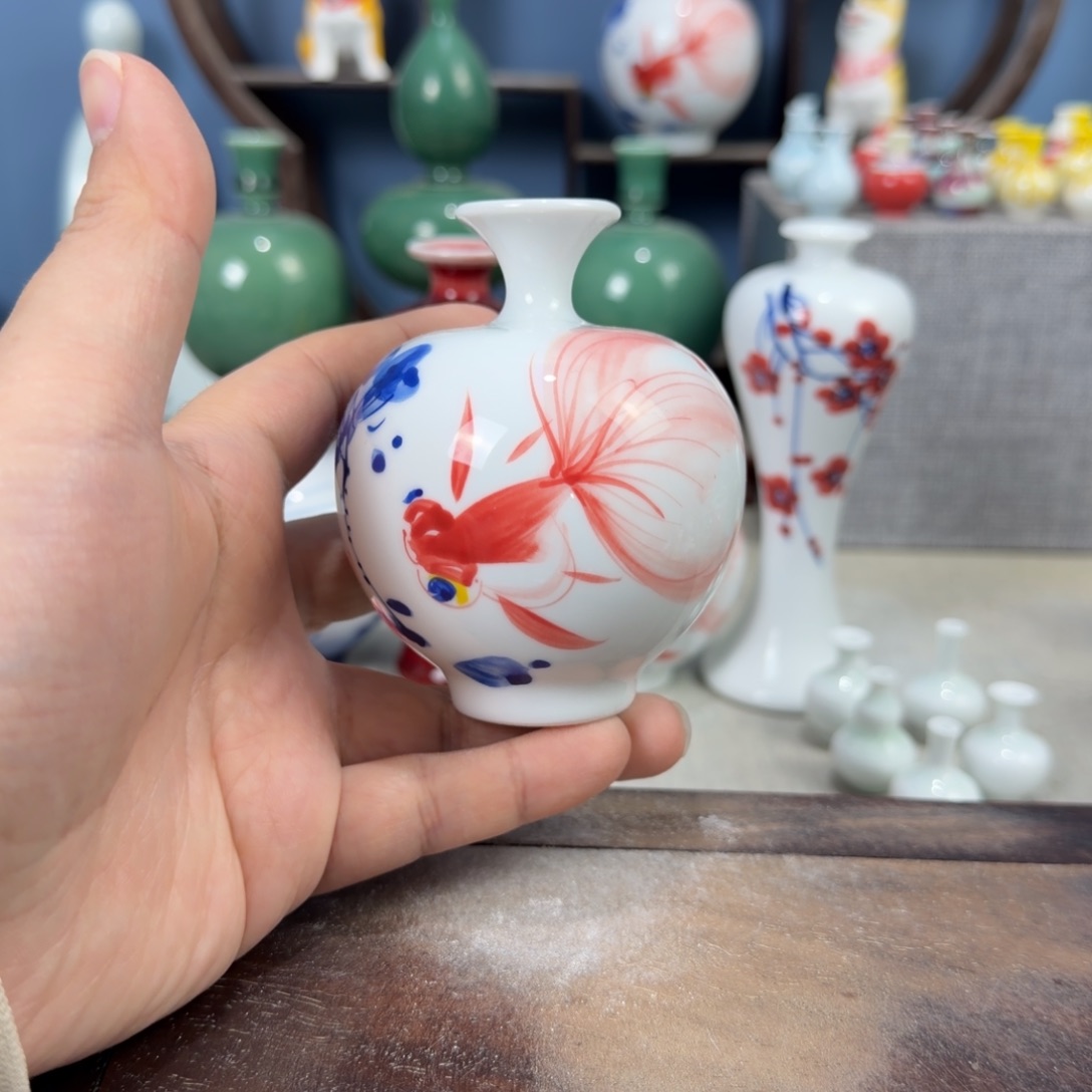 陶瓷手工小花器摆件