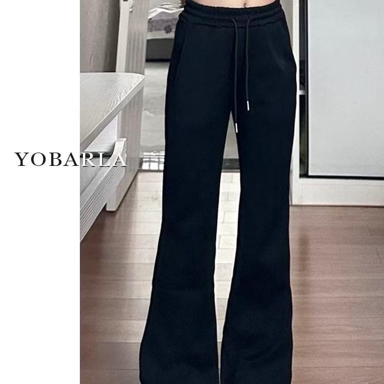 930837/130 微喇休闲裤女显瘦高腰运动卫裤休闲裤