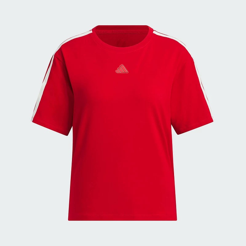 阿迪达斯【廊坊万达】女款红色短袖 JM8836