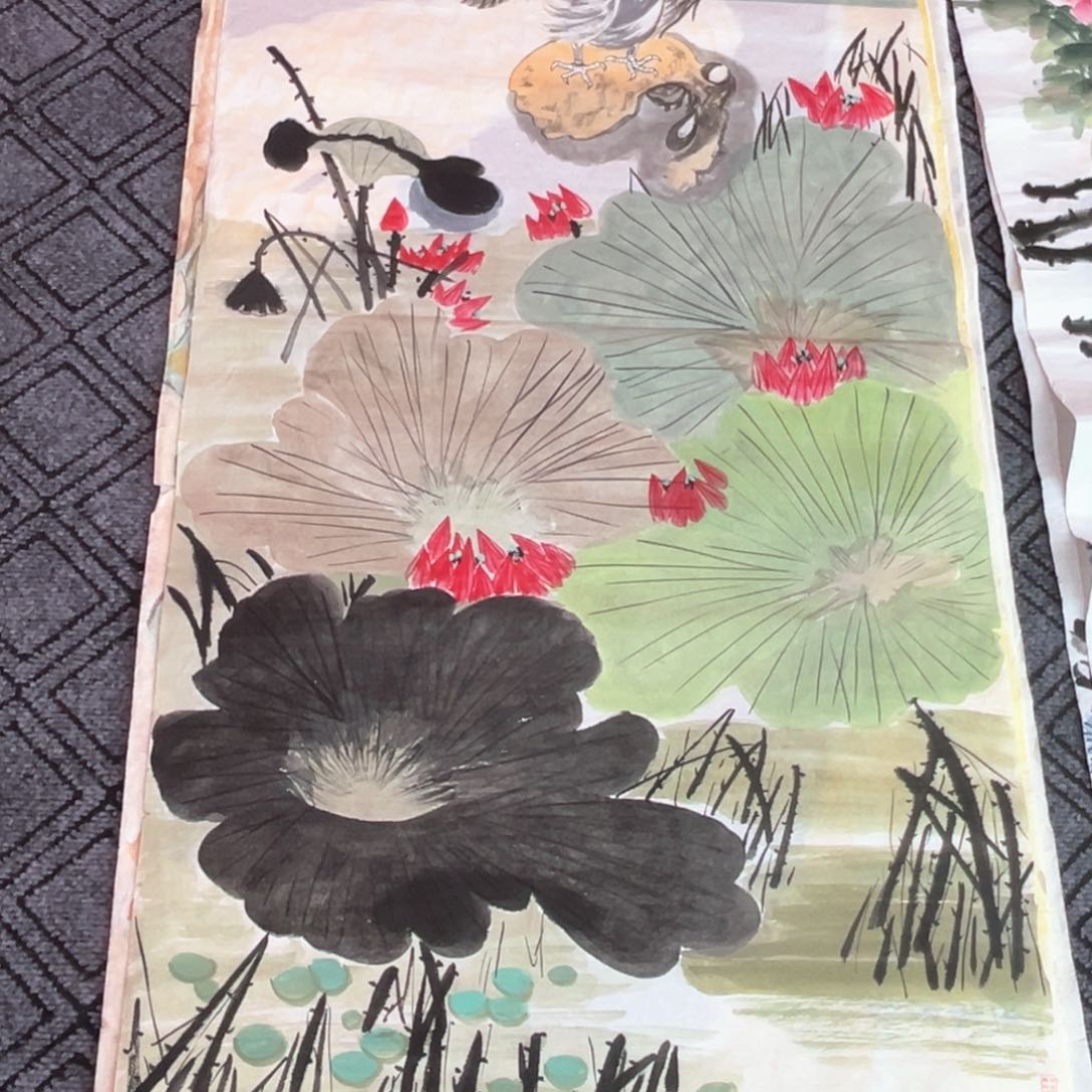 国画玉玲老师四尺花鸟作品赵