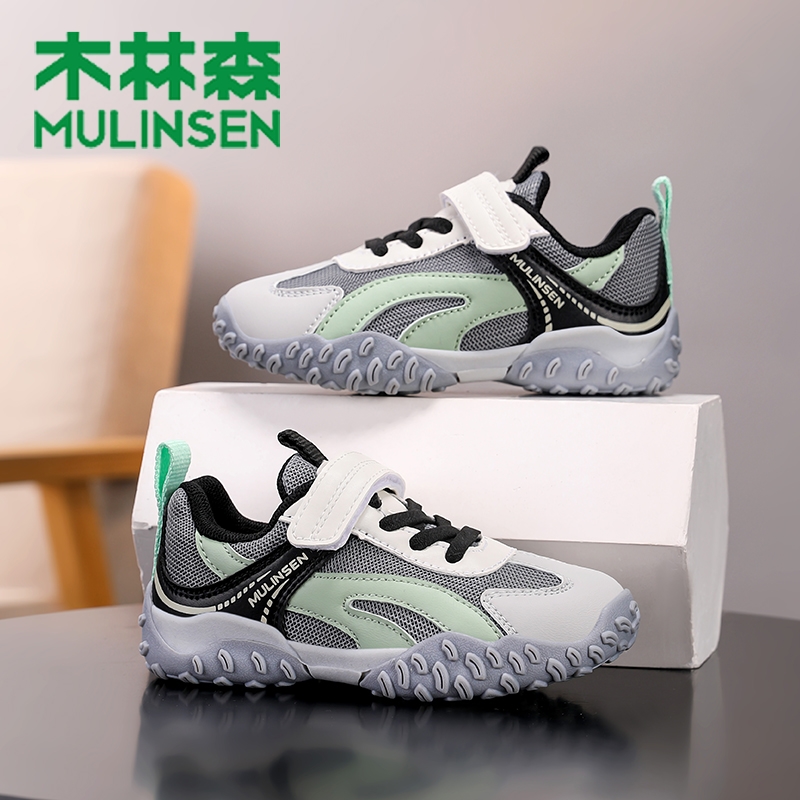 木林森童鞋2025秋季网面儿童运动鞋中大童男女款轻便防滑跑步鞋