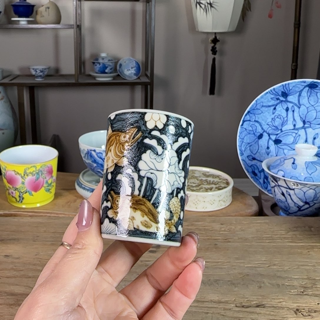 杯景德镇陶瓷柴烧多人