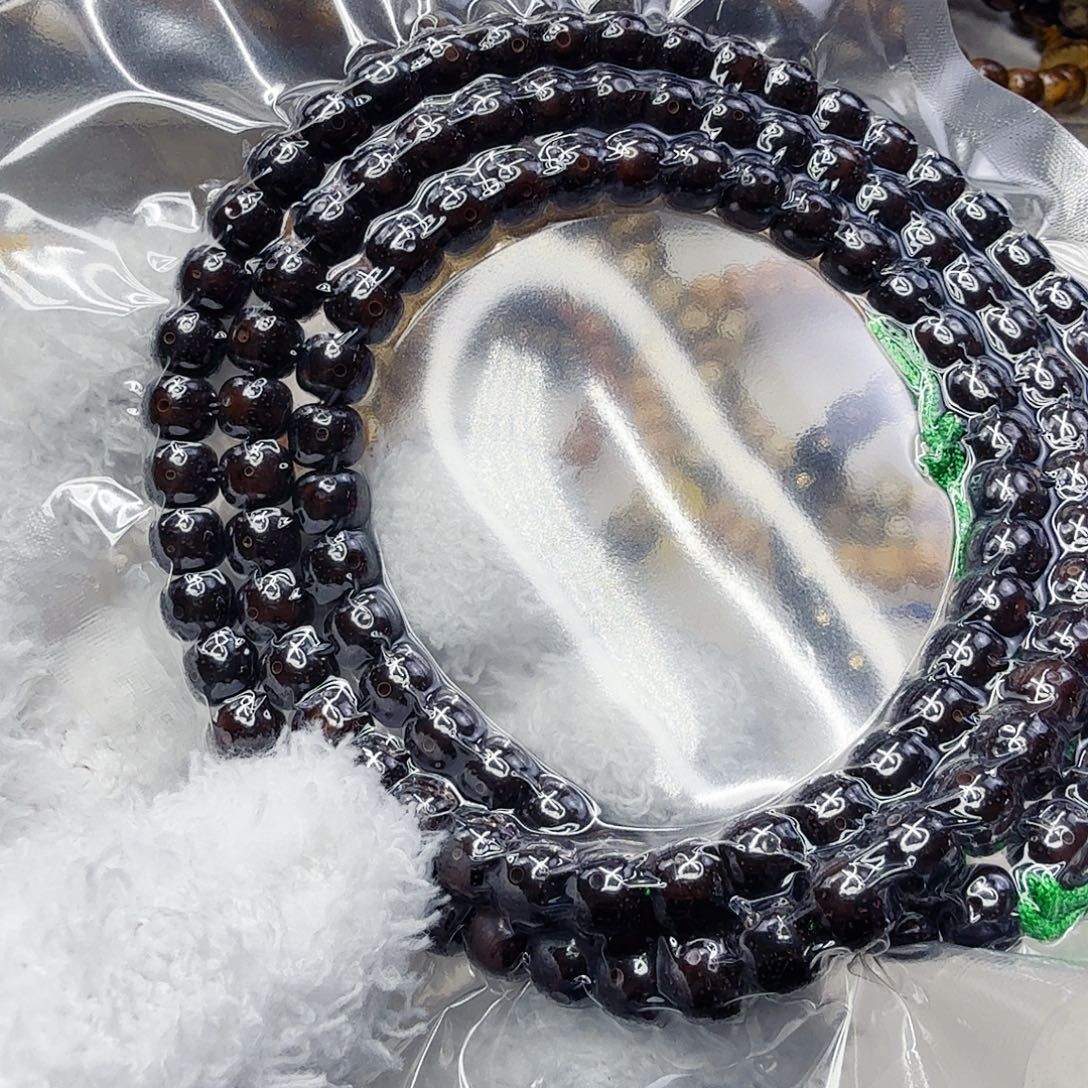 星月菩提手串5殿堂黑金星月菩提87-108