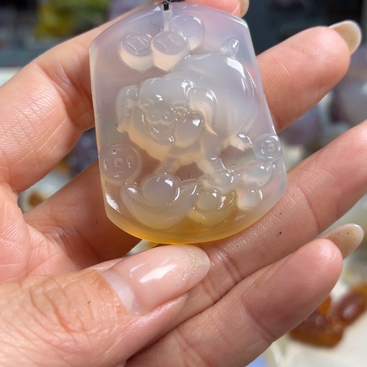 玛瑙/玉髓未镶嵌吊坠(不含链)