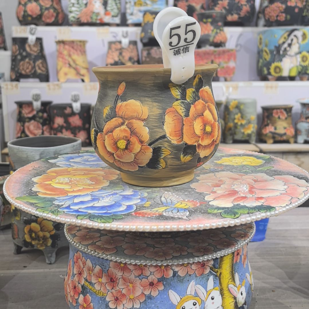 花盆红泥景德镇花盆