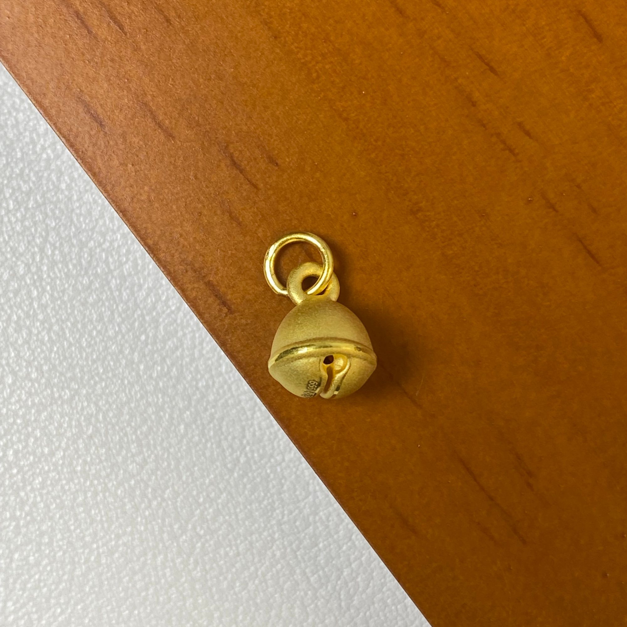 黄金足金999小克重吊坠配件铃铛068