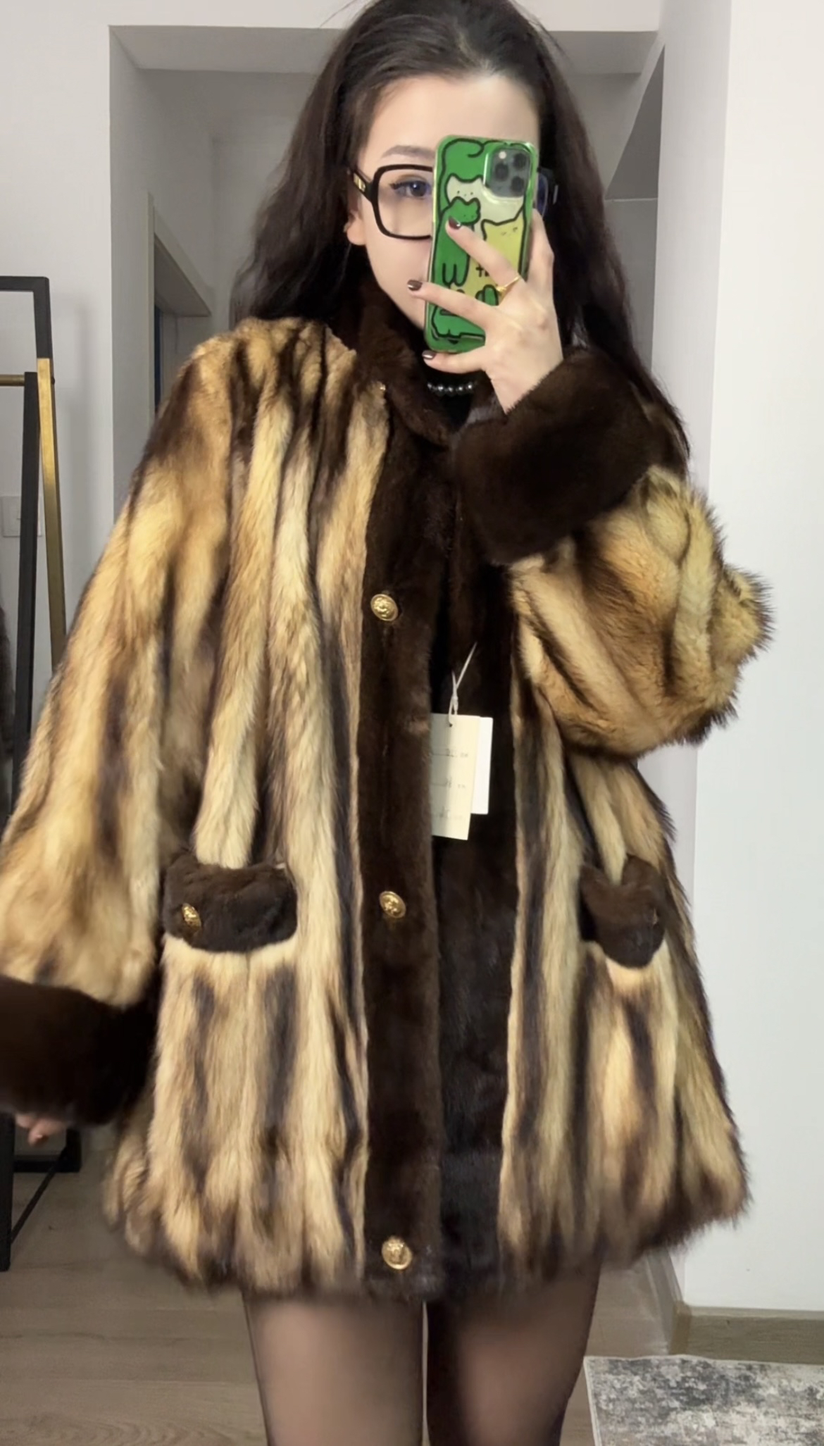 【梧桐vintage】小香风短款小艾中古毛毛外套