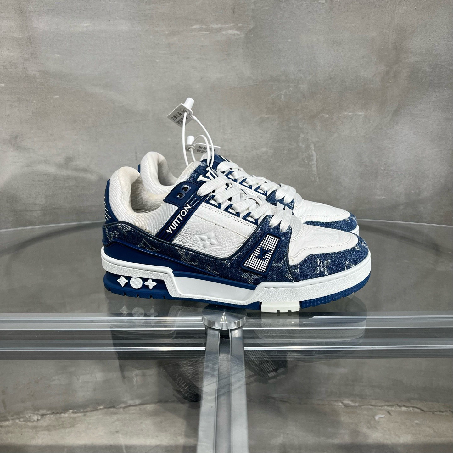 99新 LouisVuitton/路易威登 Trainer 白蓝牛仔 36码 YH21779