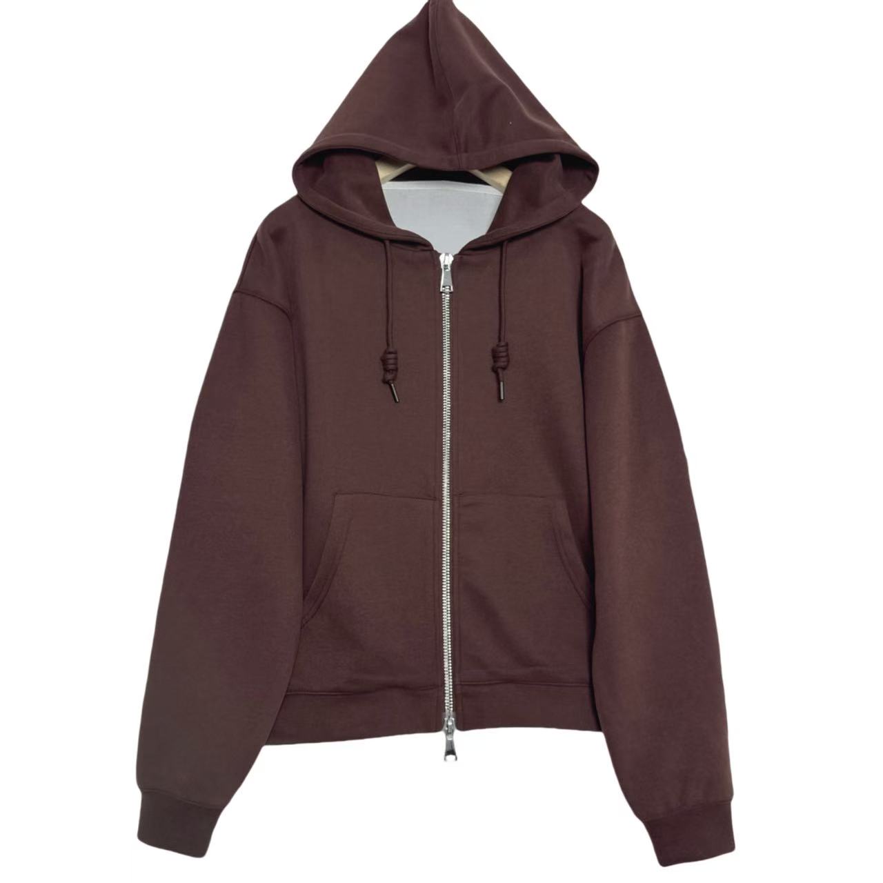 PROGA秋冬休闲纯色女装时尚百搭连帽拉链女士卫衣上衣长袖