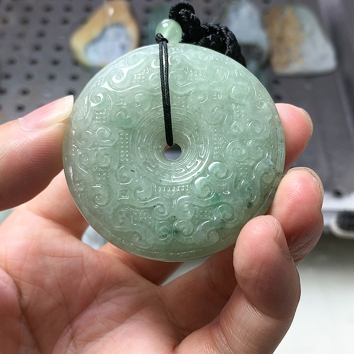 颈饰未镶嵌翡翠用****5缅甸翡翠平安扣