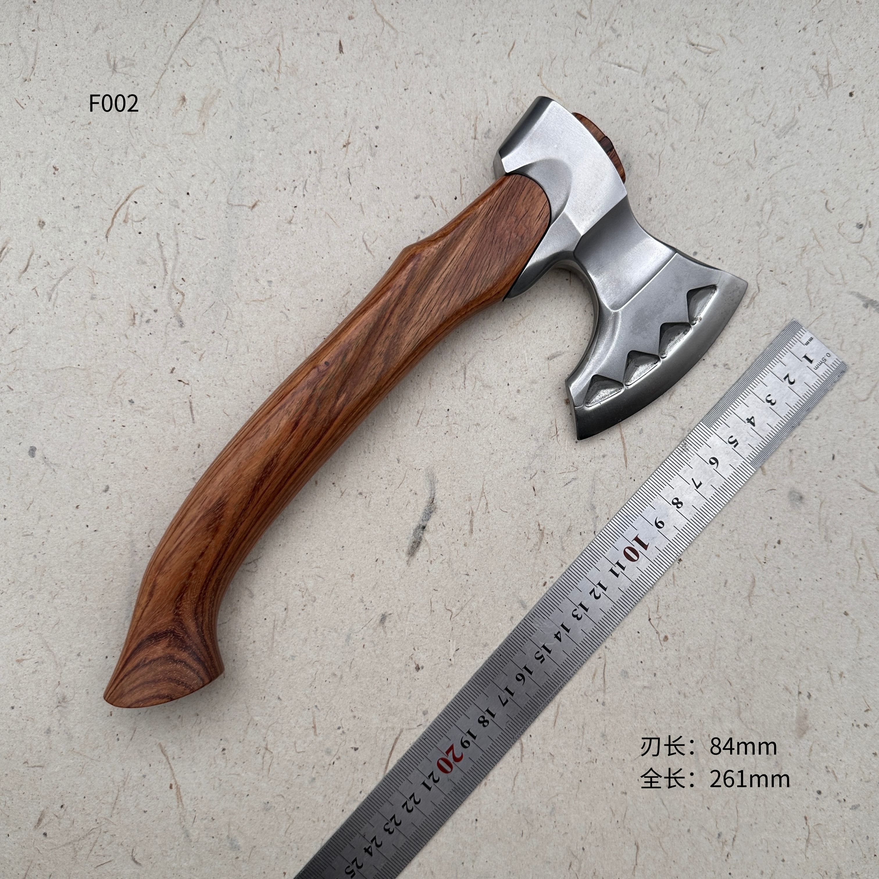 （实拍）把玩斧小斧子锻打户外露营砍树劈柴营地斧家用剁骨斧子F002