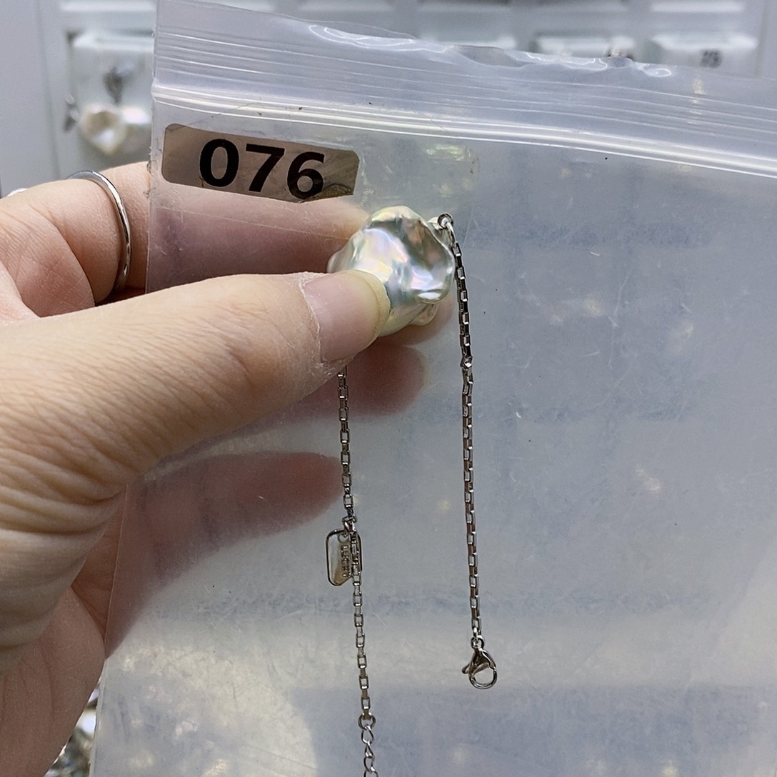 颈饰合金淡水珍珠