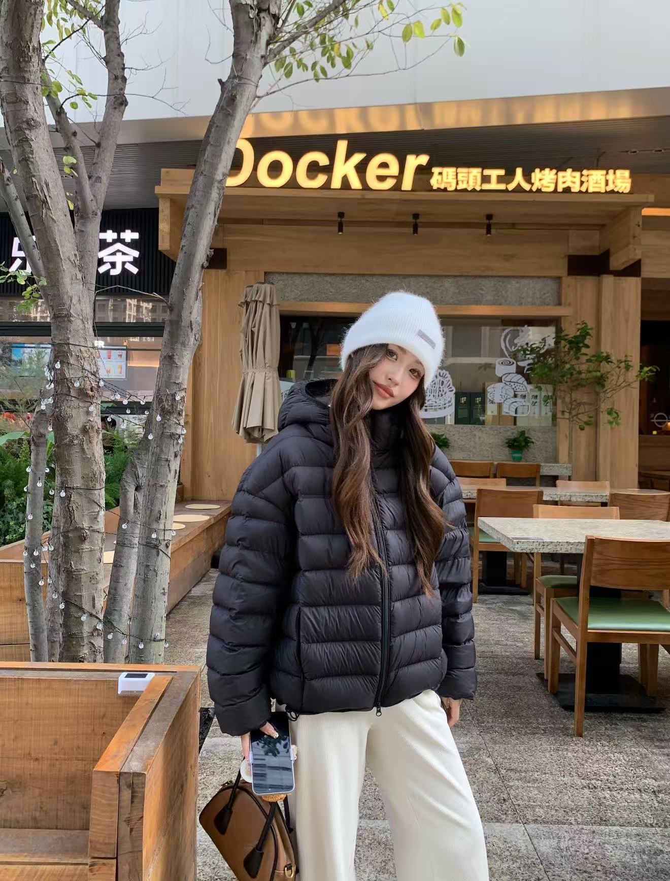 【90%白鸭绒】2025年短款时尚连帽冬季百搭宽松韩版排骨羽绒服