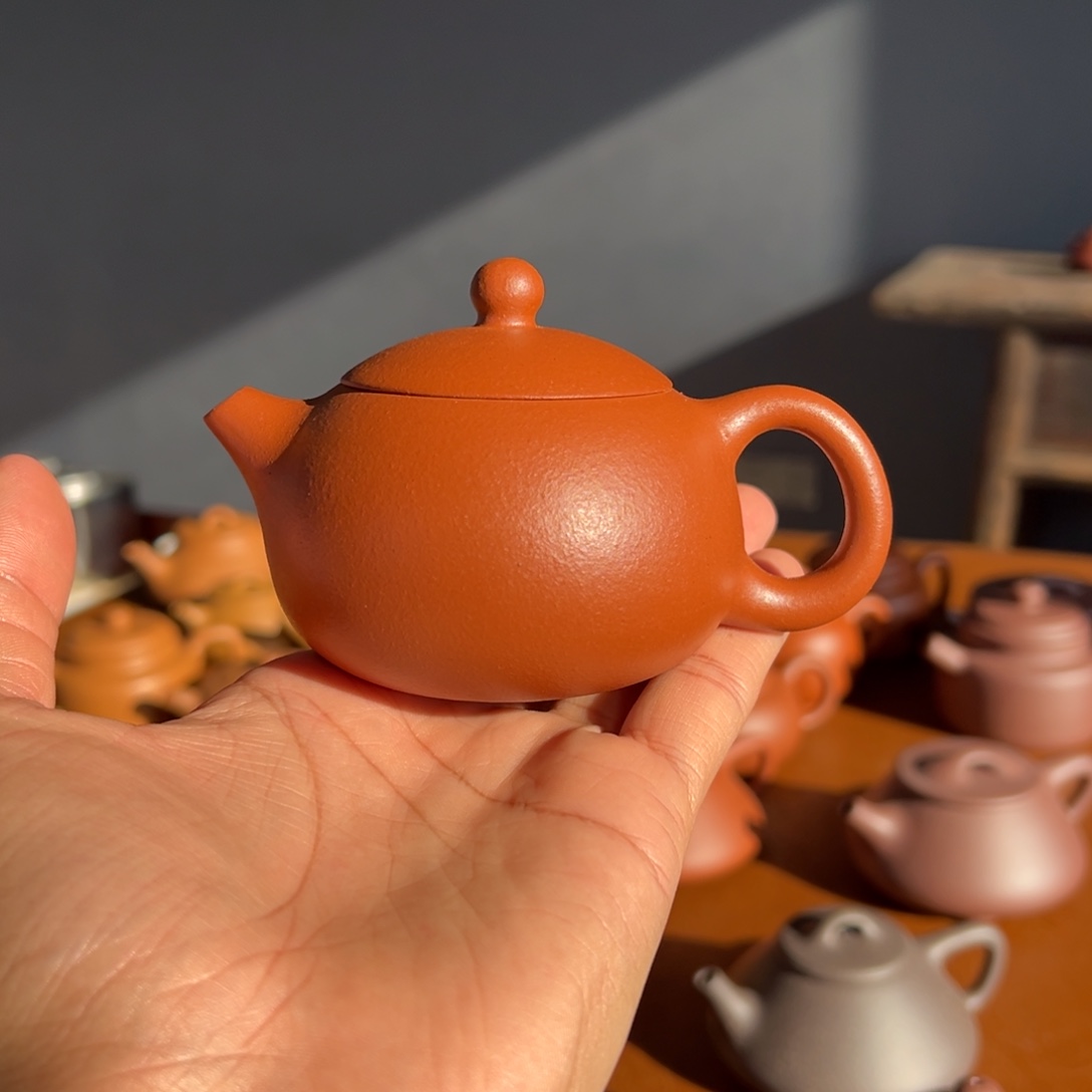 拼配泥茶壶朱泥西施