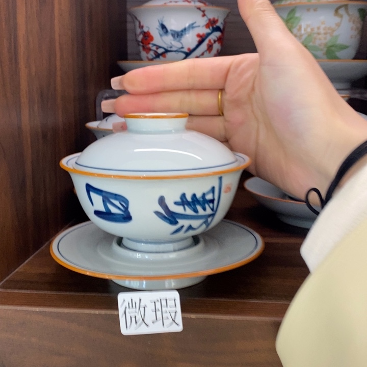 釉下老陶泥手工绘制