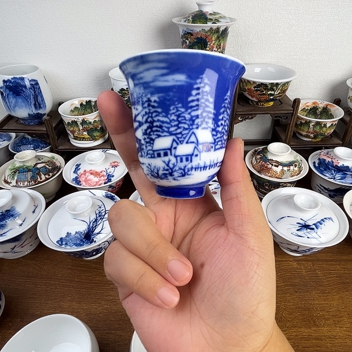忠意堂釉下彩雪夜景微瑕不退
