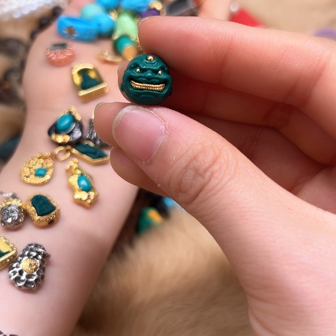 绿水晶手链银S925镶嵌