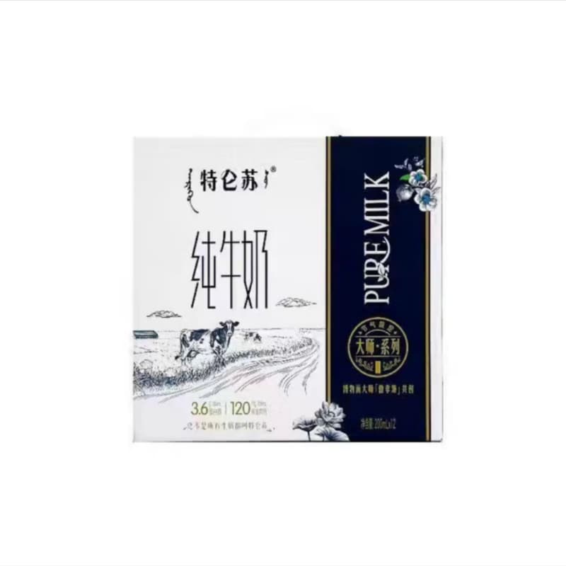 蒙牛特仑苏纯牛奶全脂灭菌乳利乐苗条装200ml*12大师限定