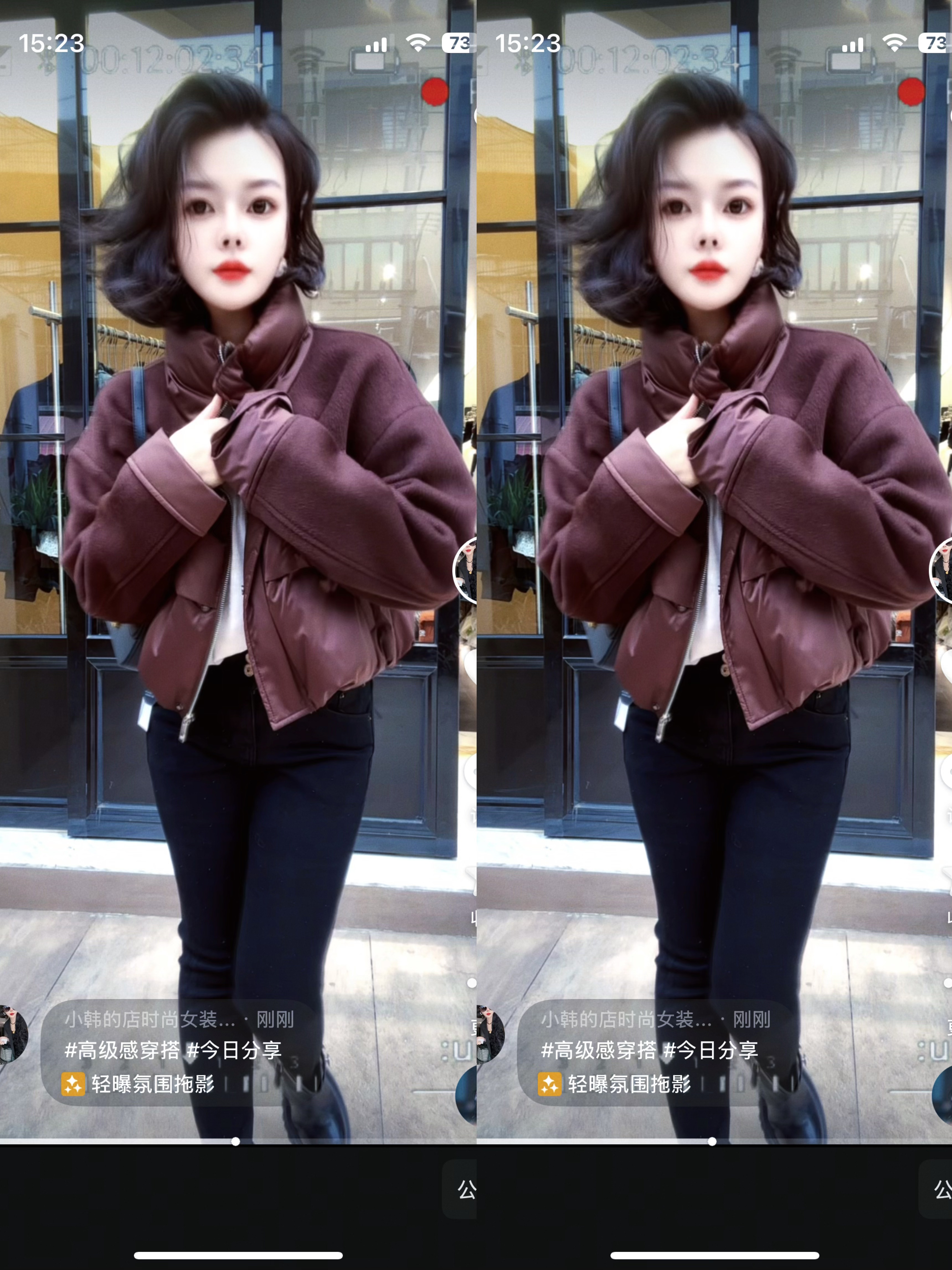 【小韩家】欧货2025冬新时尚百搭立领宽松短款鹅绒服