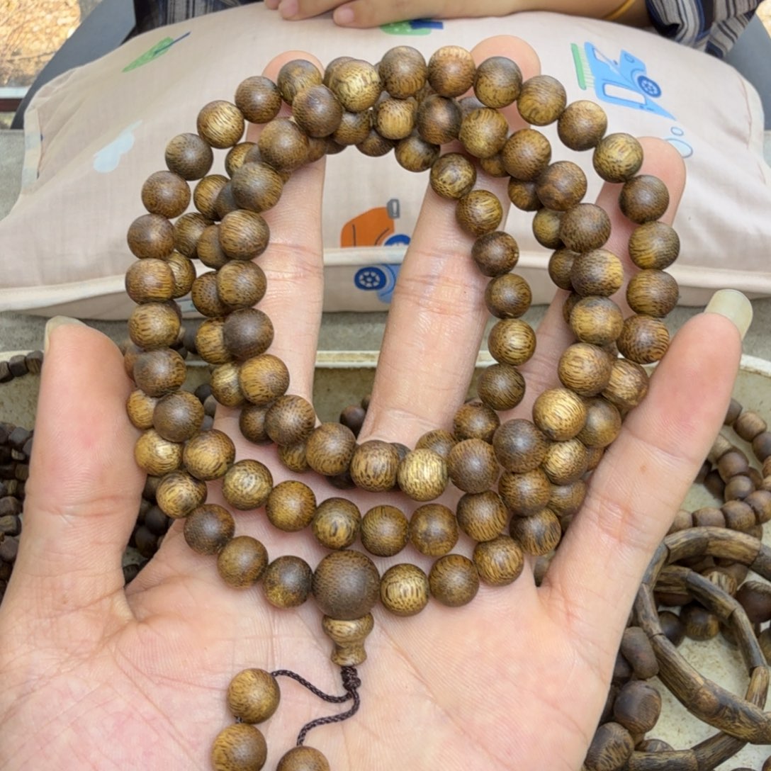 沉香碎屑沉香多圈0.8白棋24克送戒指