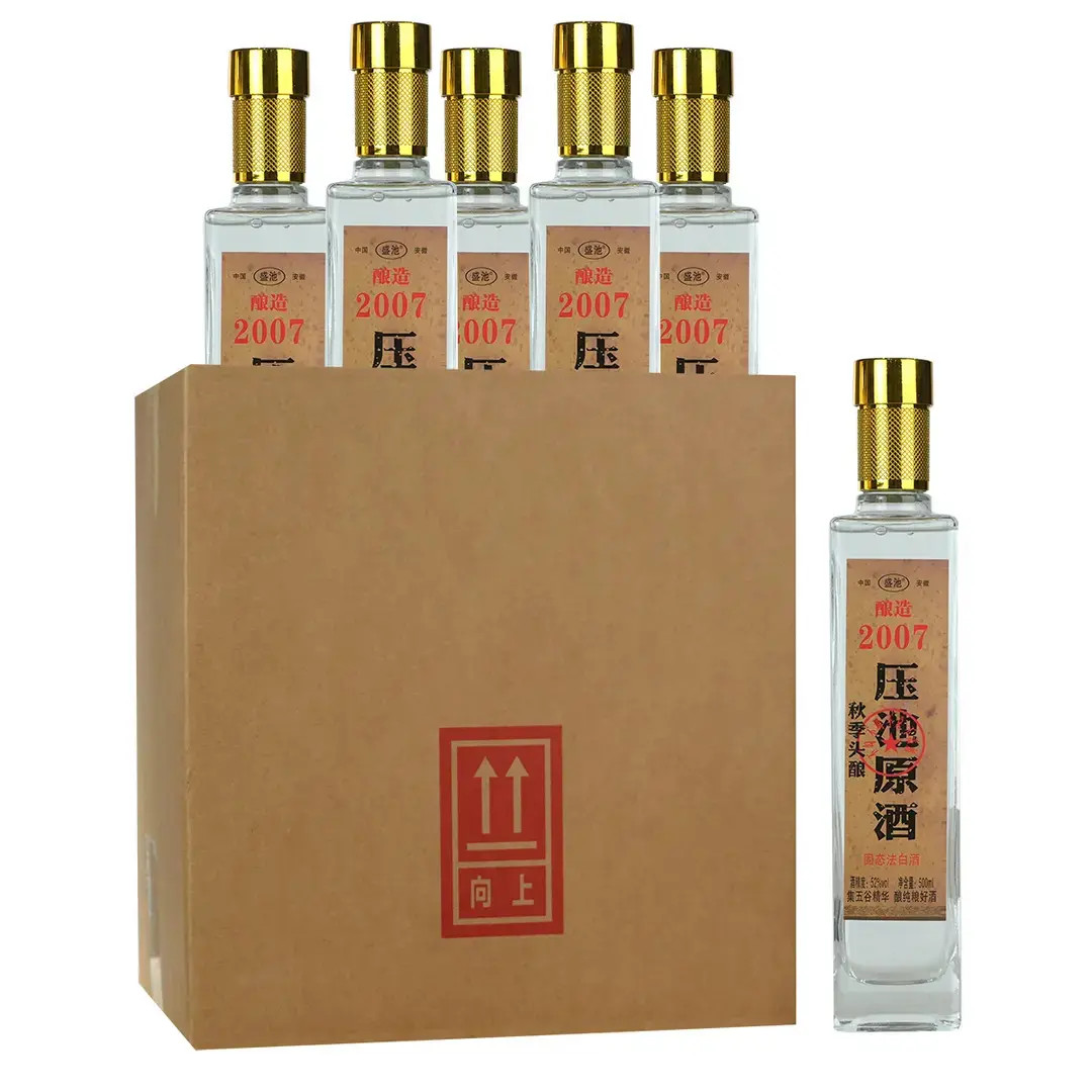 盛池2007压池纯原酒  优级浓香型白酒52度500ml*6