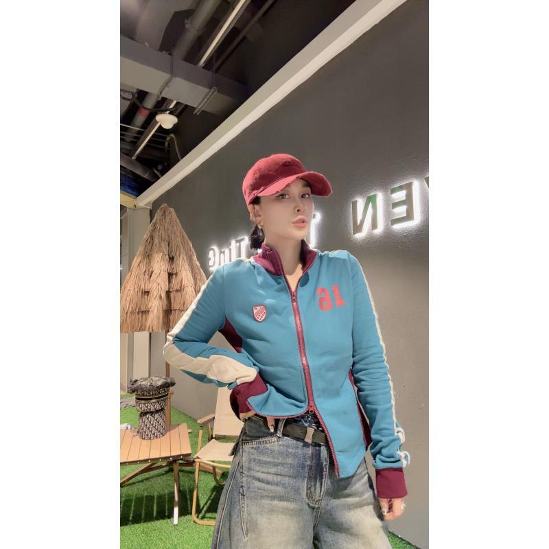 2025早秋新款8323短款城市运动风拉链女立领短外套