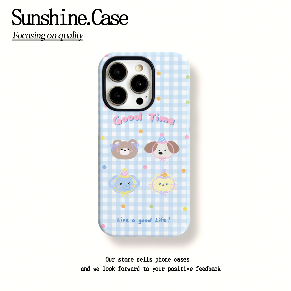 菲林二合一适用苹果华为vivo小米oppo手机壳小动物头像16PRO/15