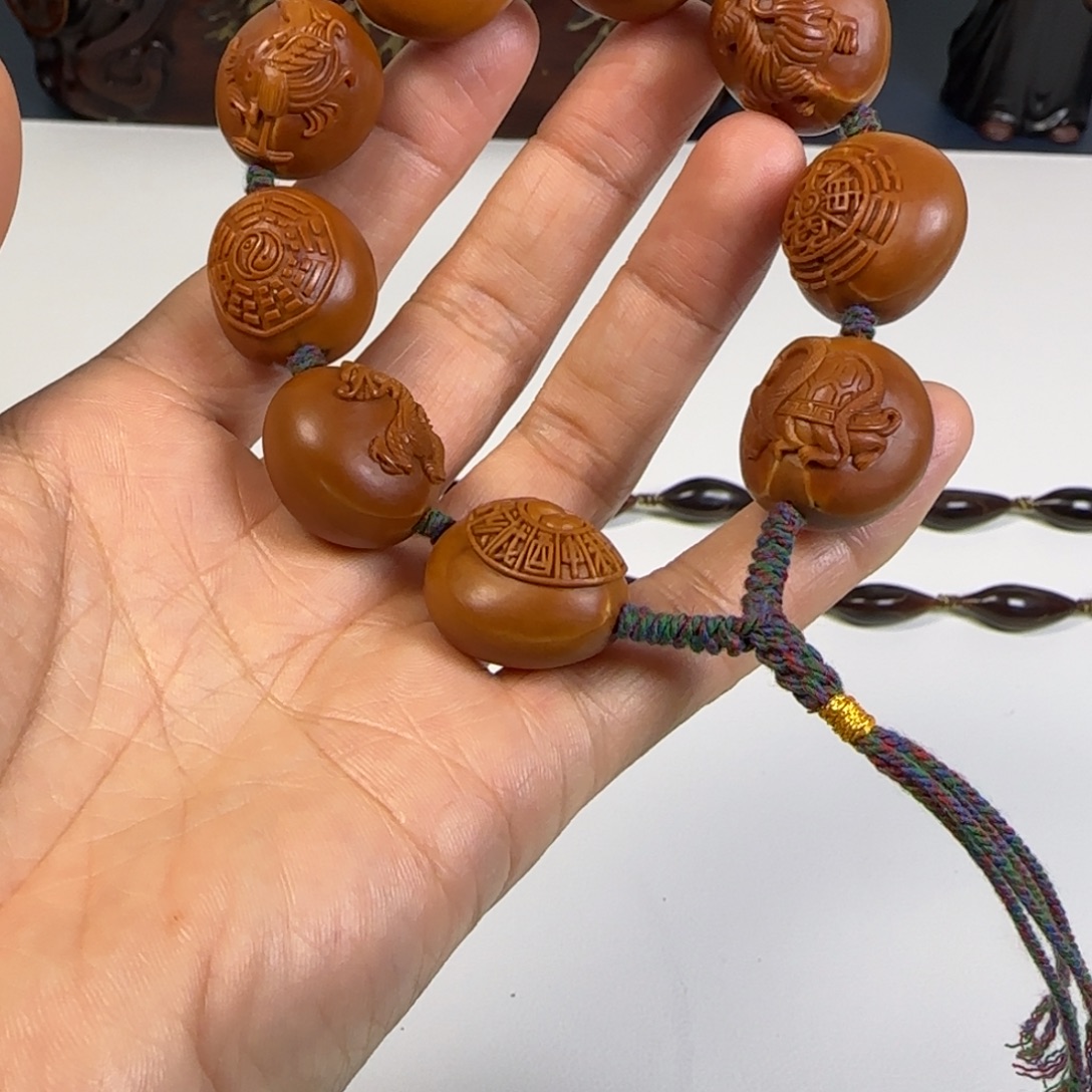 龙***葵橄榄核手串/手链四象八卦