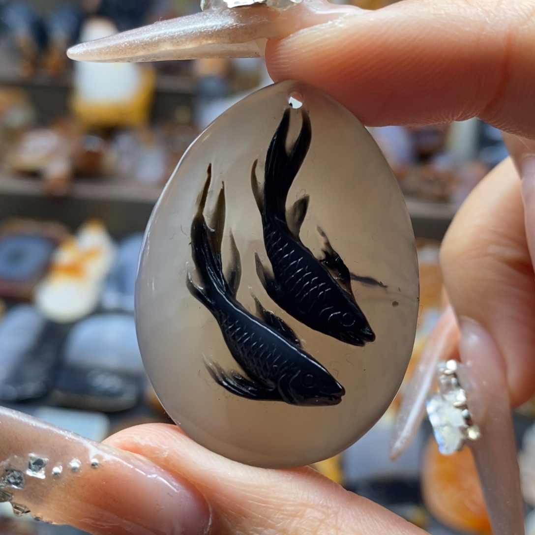 玛瑙/玉髓未镶嵌吊坠(不含链)