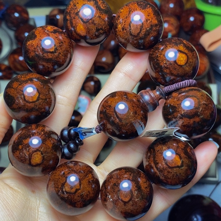 黄花梨/降香黄檀手串/手链紫油梨油性好好看2,5