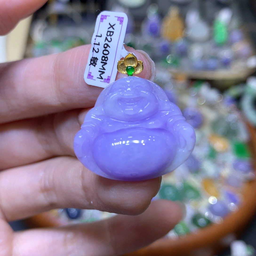 【闪购商品】翡翠颈饰18K金镶嵌翡翠吊坠项链