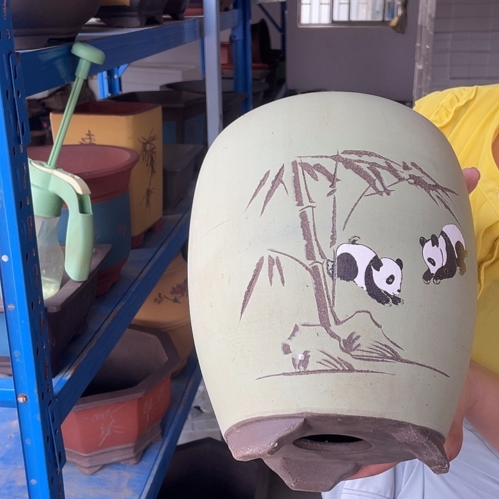 绿龙蛋小花盆紫砂花盆紫砂