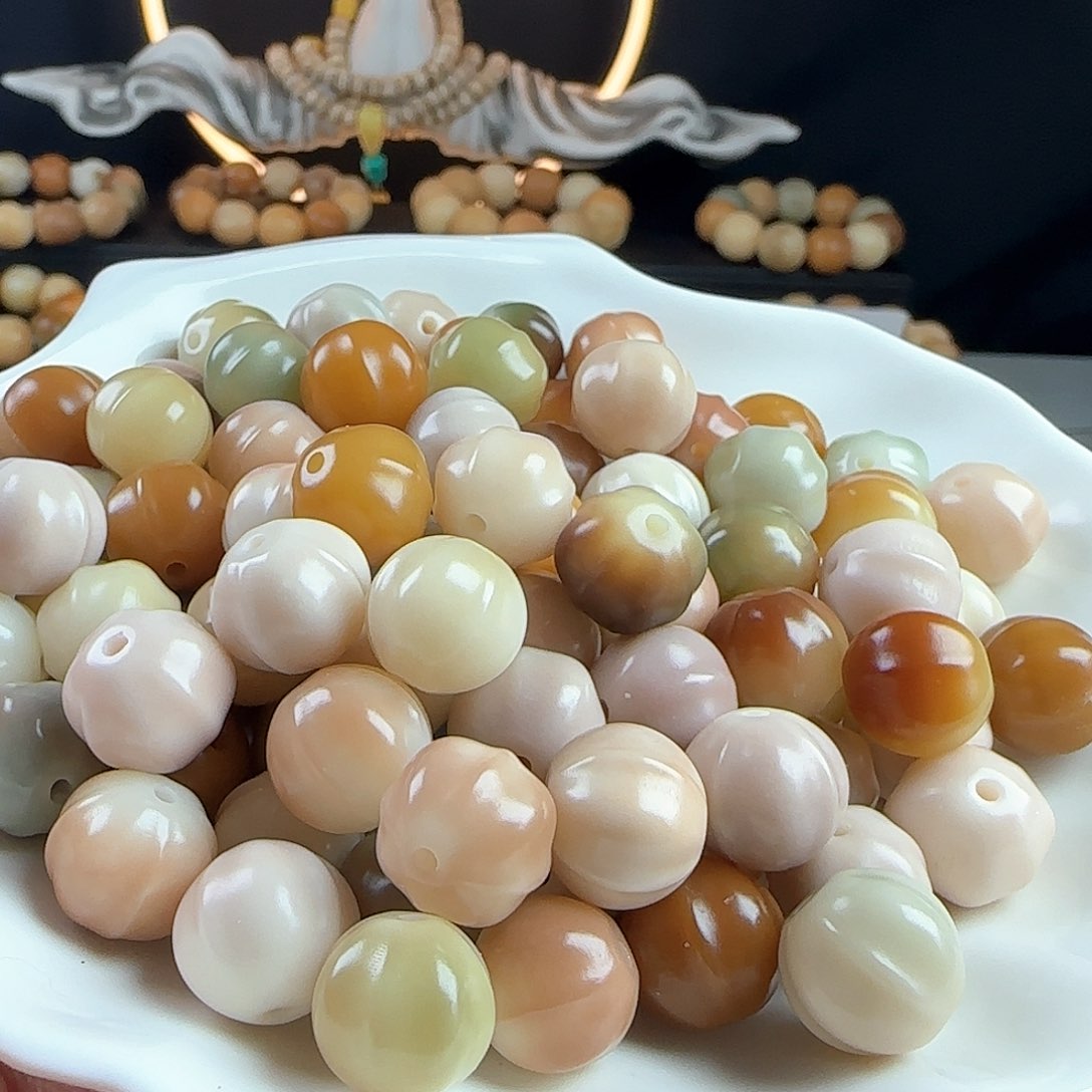 菩提根/象牙果手串卡14马卡龙鲨鱼呗20颗