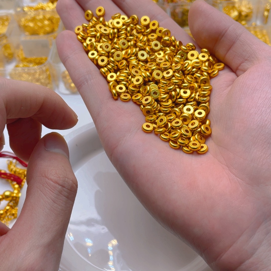 锆石铜合金算盘珠隔片6mm10颗