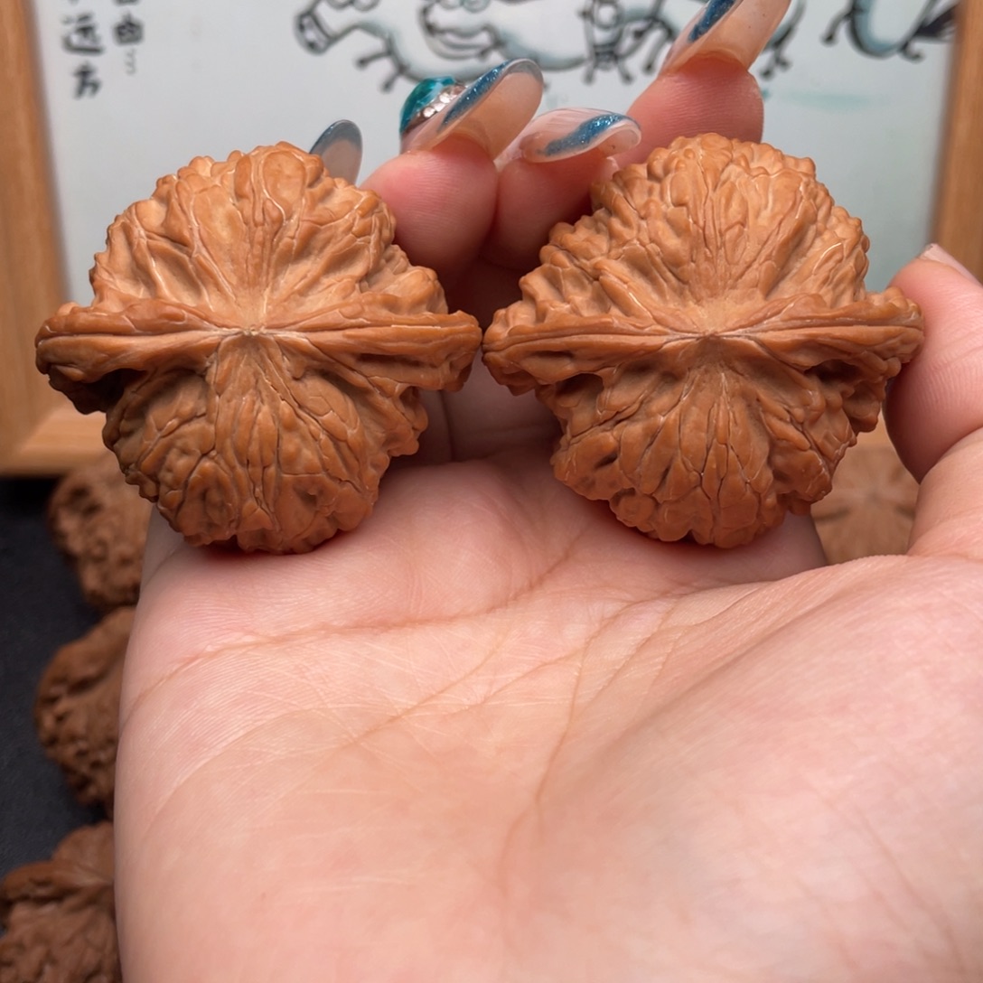 文玩核桃吊坠45全品磨盘 微瑕