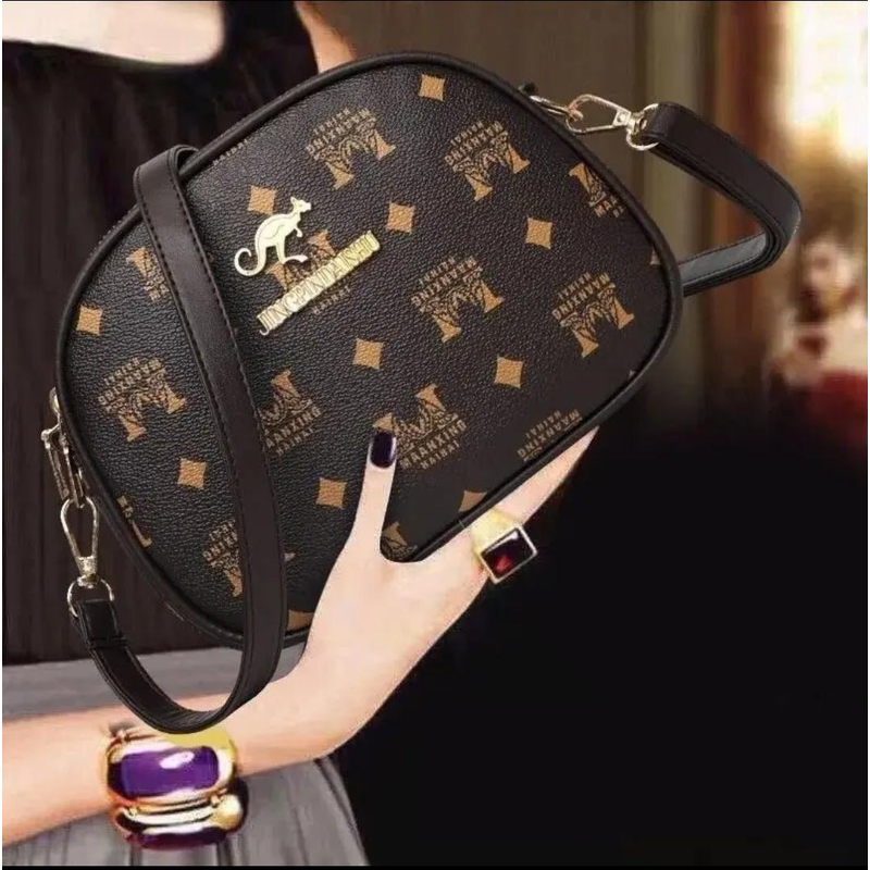 JIRUIDAISHU秋冬爆款印花小圆包时尚简约百搭单肩斜挎通勤包包