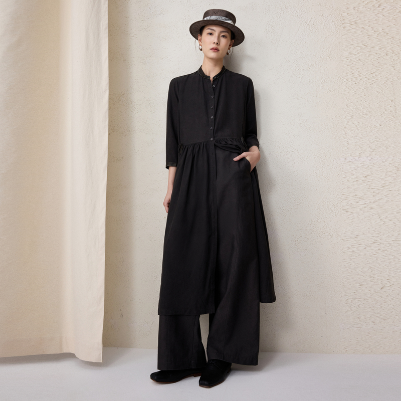 EXCEPTION撞料抽绳连衣裙AA25-C1J01