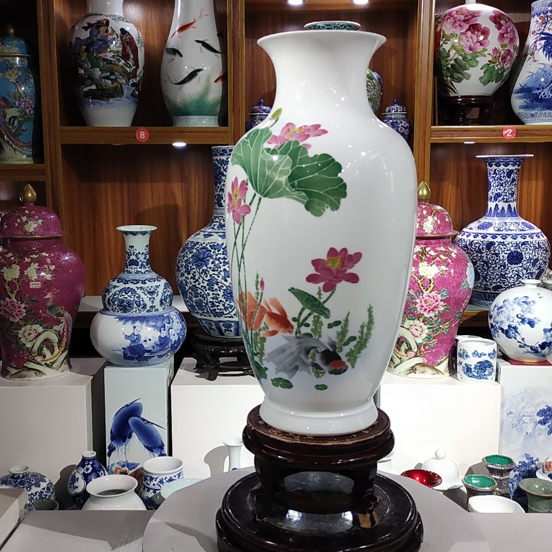 瓶景德镇陶瓷观音瓶