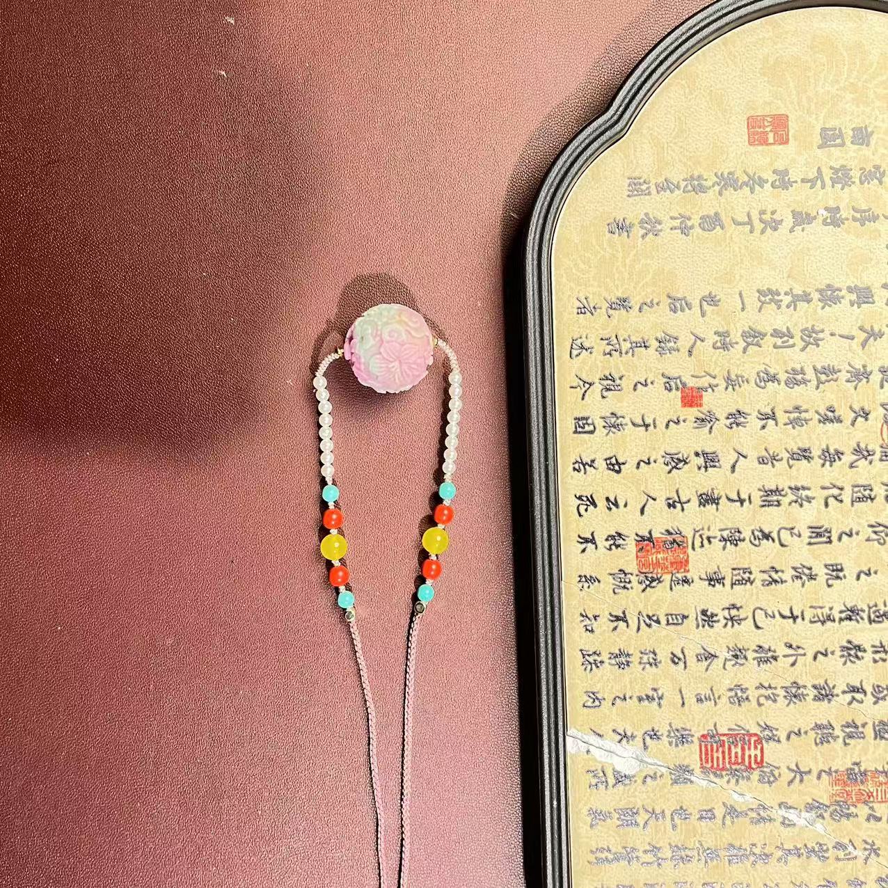 E033盐源玛瑙凤尾吊坠022001010