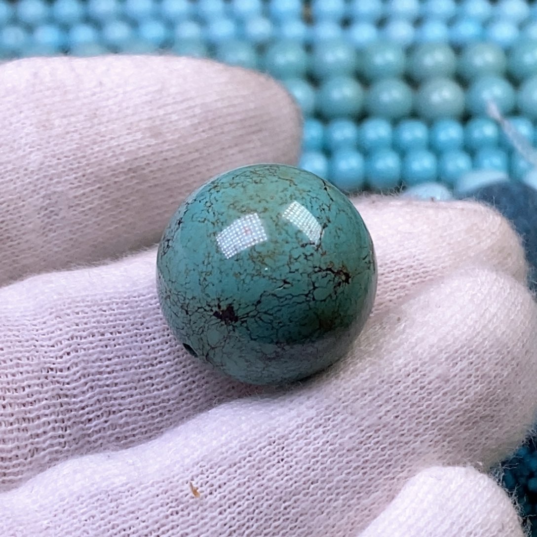 绿松石18.5mm圆珠未镶嵌